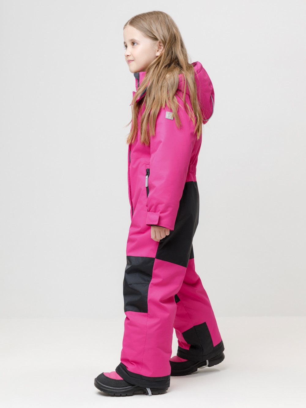 Комбинезоны утепленные для девочки, артикул: ВК 60128/2 УЗГ, цвет: ярко-розовый, фото 4