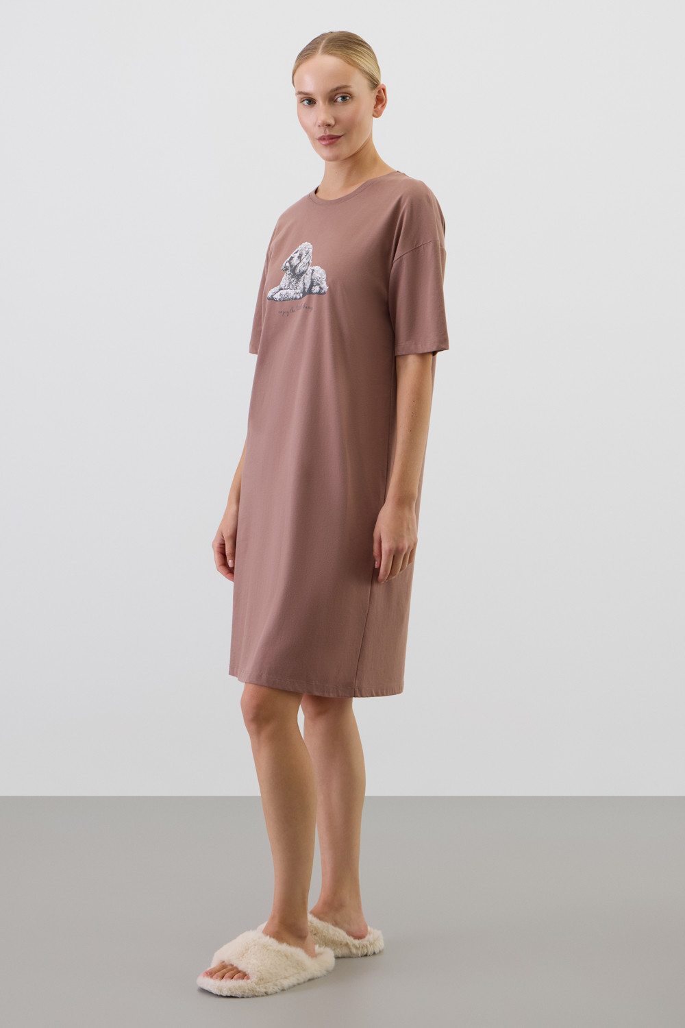 Сорочки ночные женские для мам, артикул: Е 10065, цвет: коричневый, фото 4