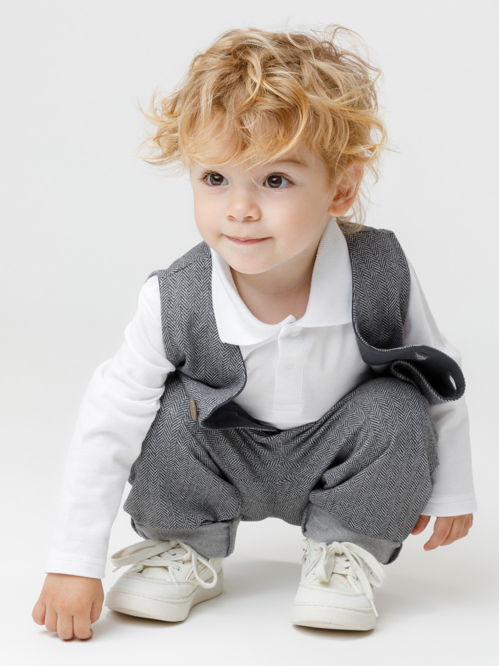 Жилет для мальчика, артикул: КР 302754, цвет: серый, фото 4