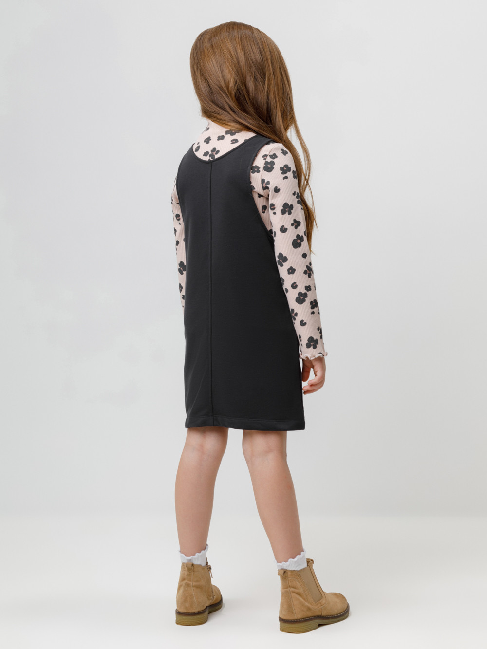 Сарафан для девочки, артикул: КР 5951, цвет: темно-серый, фото 5