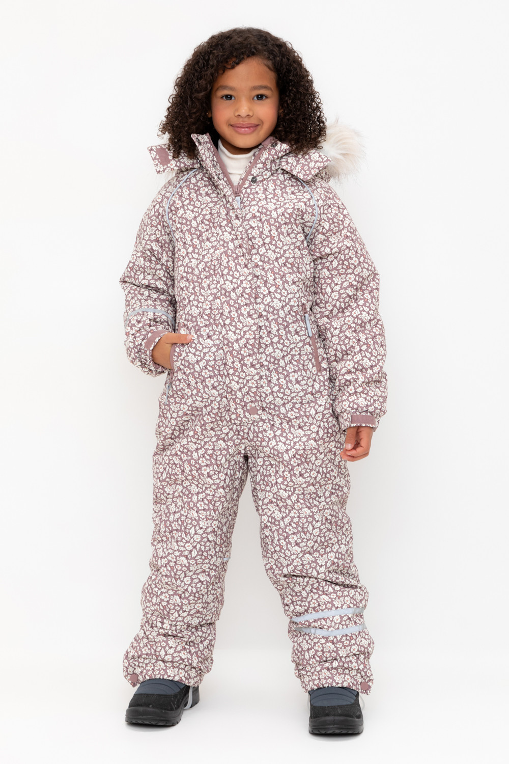 Комбинезоны утепленные для девочки, артикул: ВК 60097/н/1 ГР, цвет: розовый, фото 5