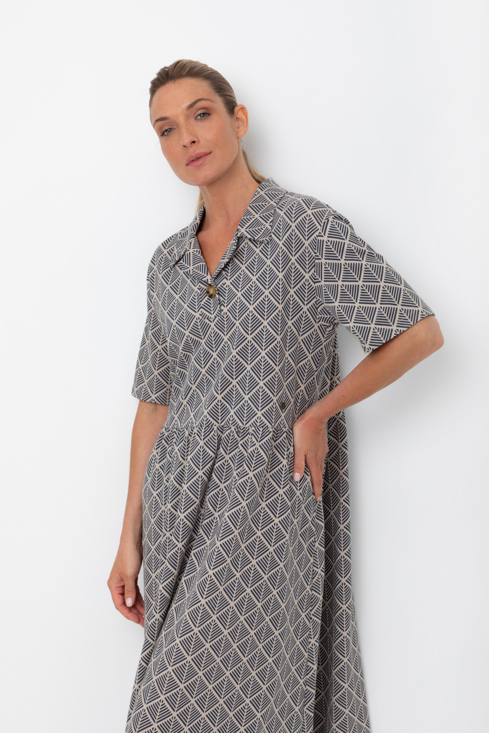 Платья женские для мам, артикул: ЕВТ 5071, цвет: бежевый, фото 5