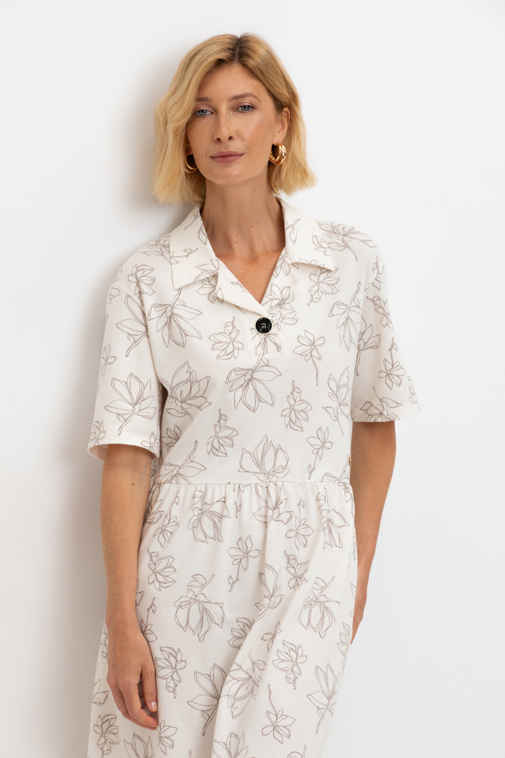 Платья женские для мам, артикул: ЕВТ 5071, цвет: бежевый, фото 5