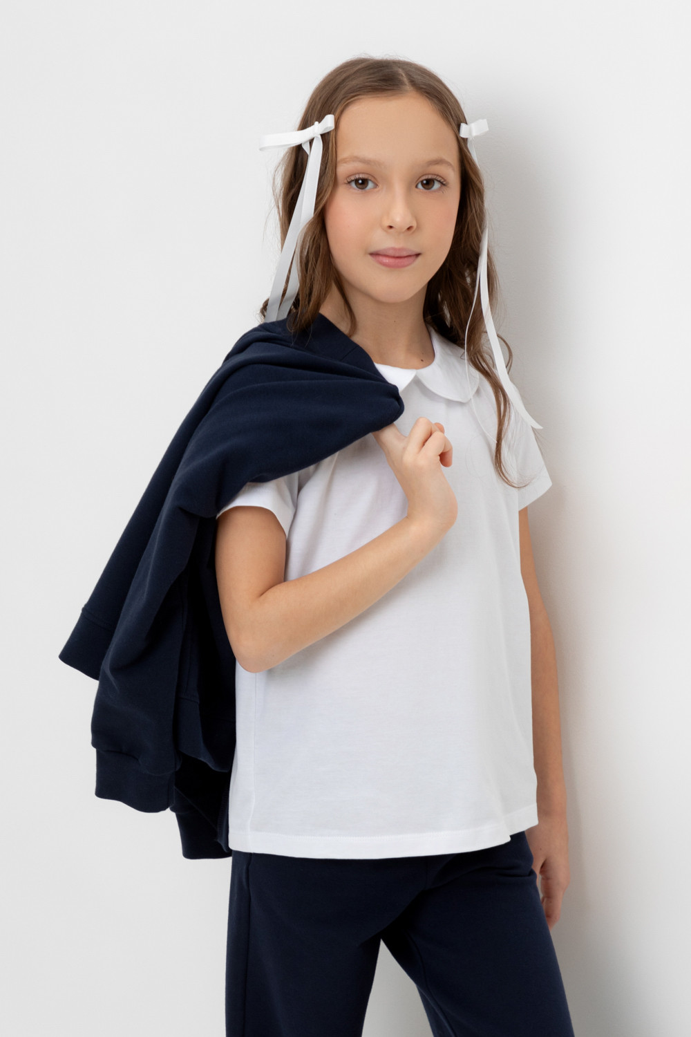 Блузка для девочки, артикул: К 302494, цвет: белый, фото 5