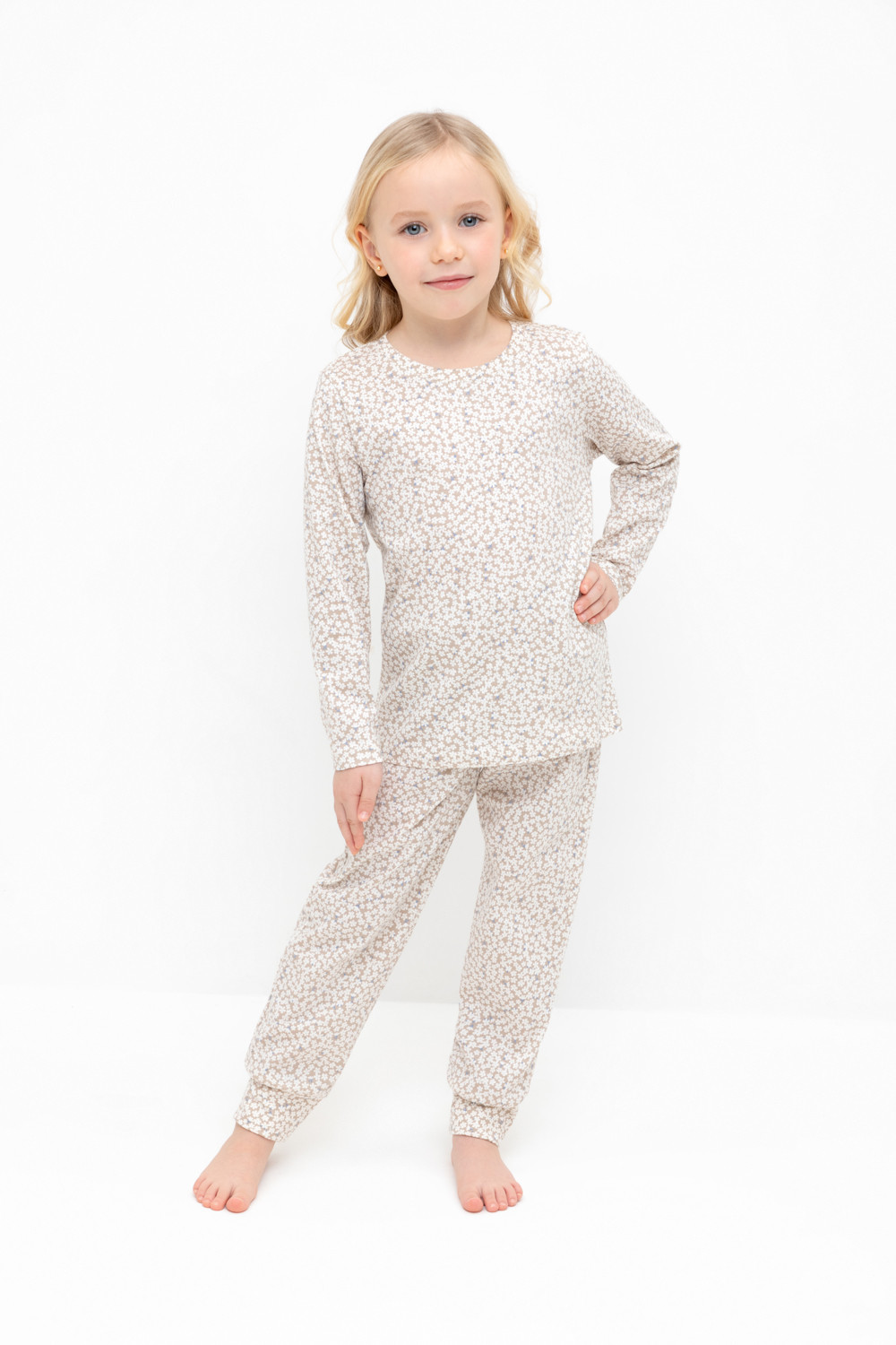 Пижама для девочки, артикул: К 1561, цвет: сливки2, фото 5