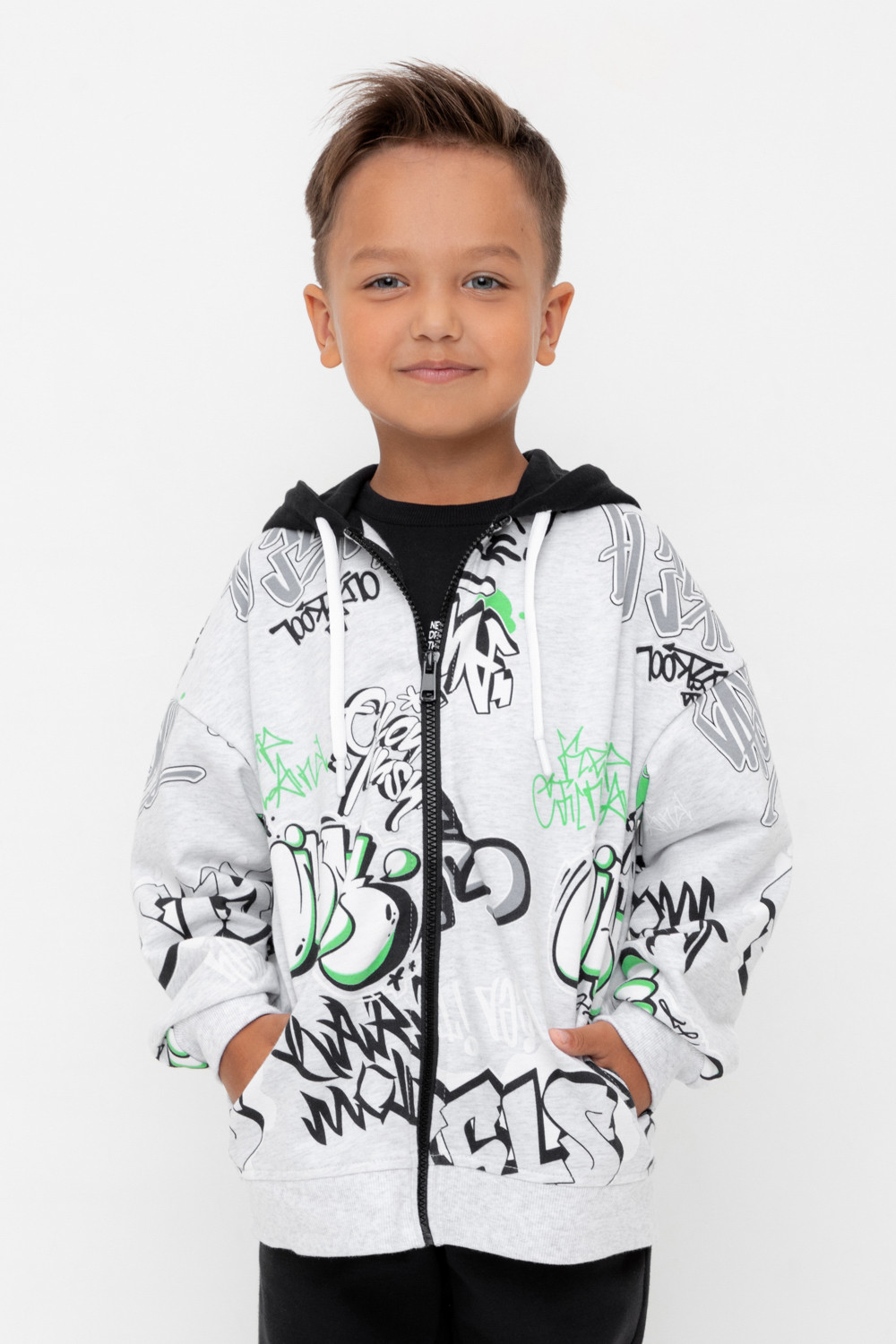 Жакет для мальчика, артикул: КР 302743, цвет: светло-серый5, фото 5