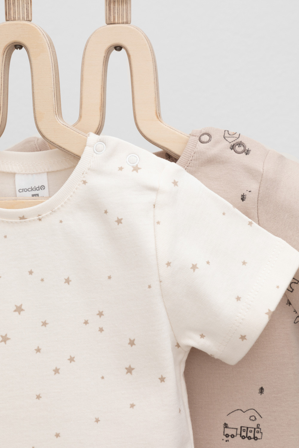 Футболка для новорожденных, артикул: К 302522-2уп, цвет: светло-бежевый, фото 5