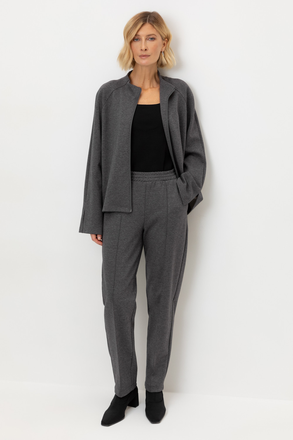 Брюки женские для мам, артикул: ЕВТ 4118, цвет: темно-серый, фото 5