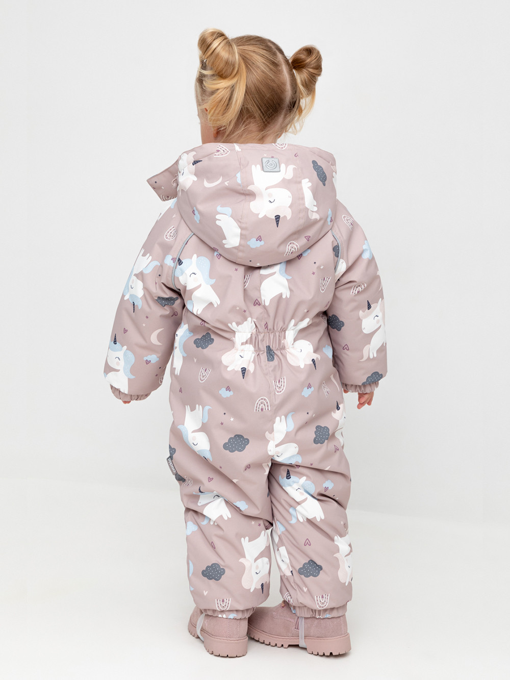 Комбинезоны утепленные для девочки, артикул: ВК 60113/н/7 УЗГ, цвет: светло-розовый, фото 5