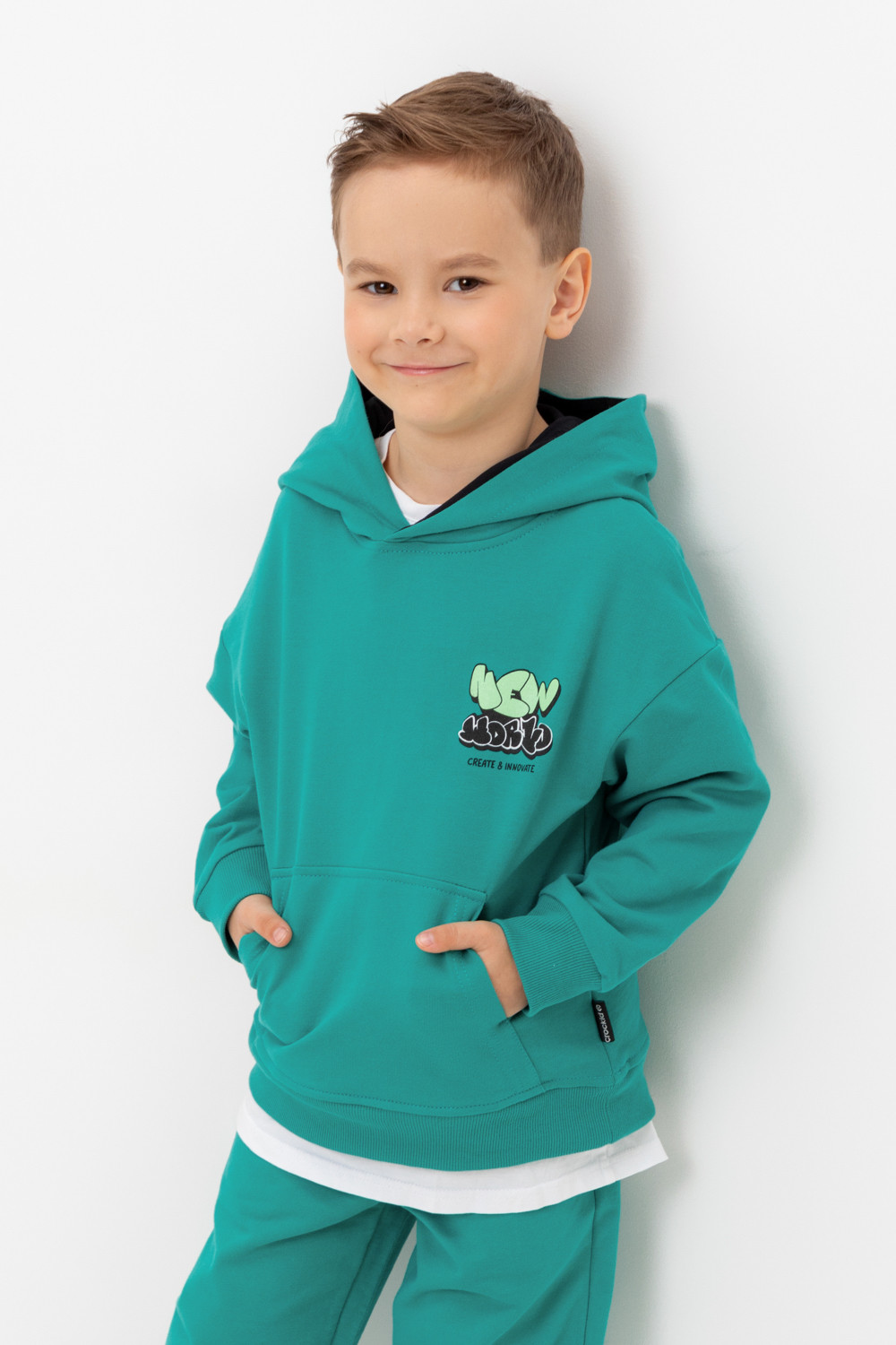 Толстовки для мальчика, артикул: КР 302653, цвет: зеленый, фото 5