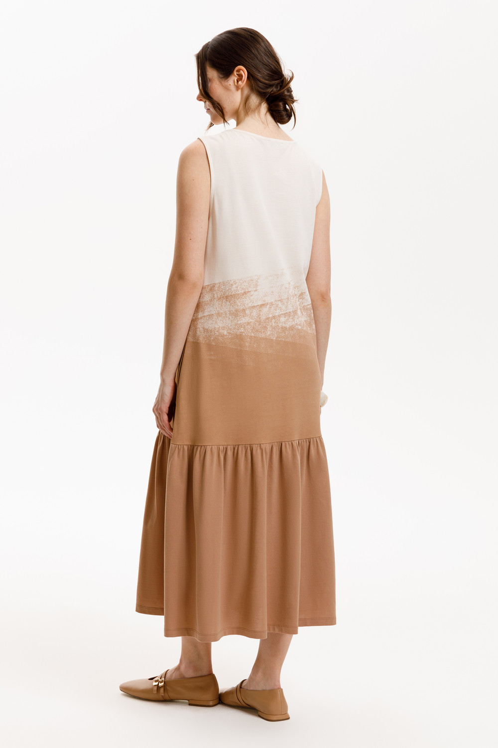 Платья женские для мам, артикул: ЕВТ 5081, цвет: бежевый, фото 5