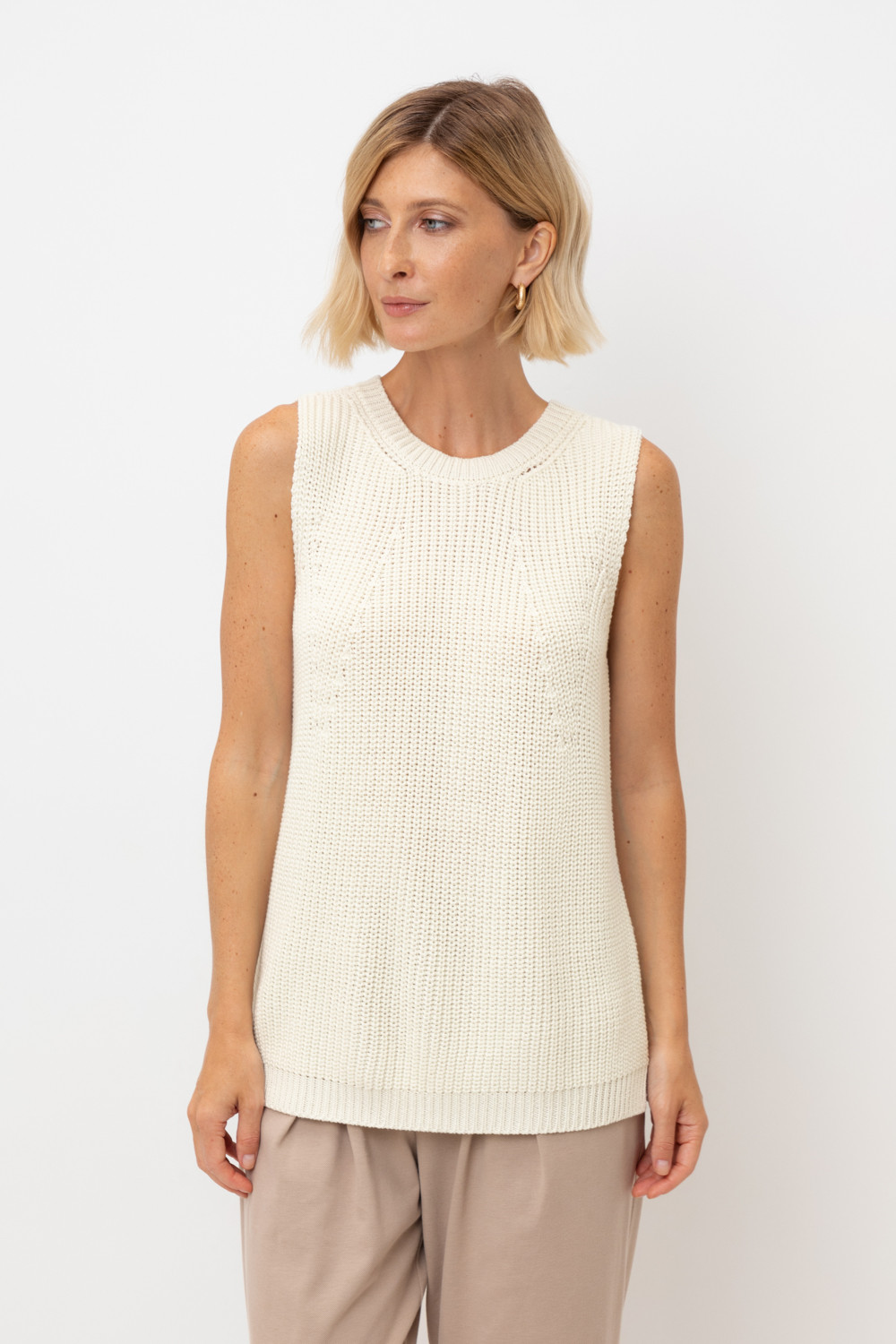 Майки женские для мам, артикул: ЕВ 30206, цвет: бежевый, фото 5