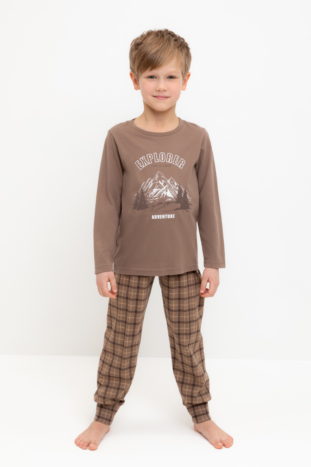 Пижама для мальчика, артикул: К 1606, цвет: коричневый, фото 5
