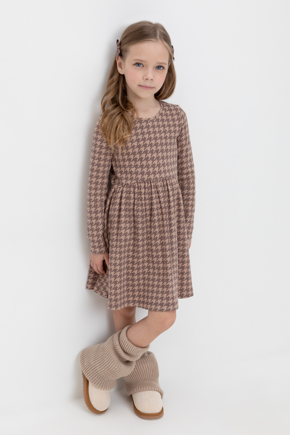 Платье для девочки, артикул: КР 5892, цвет: бежевый, фото 5