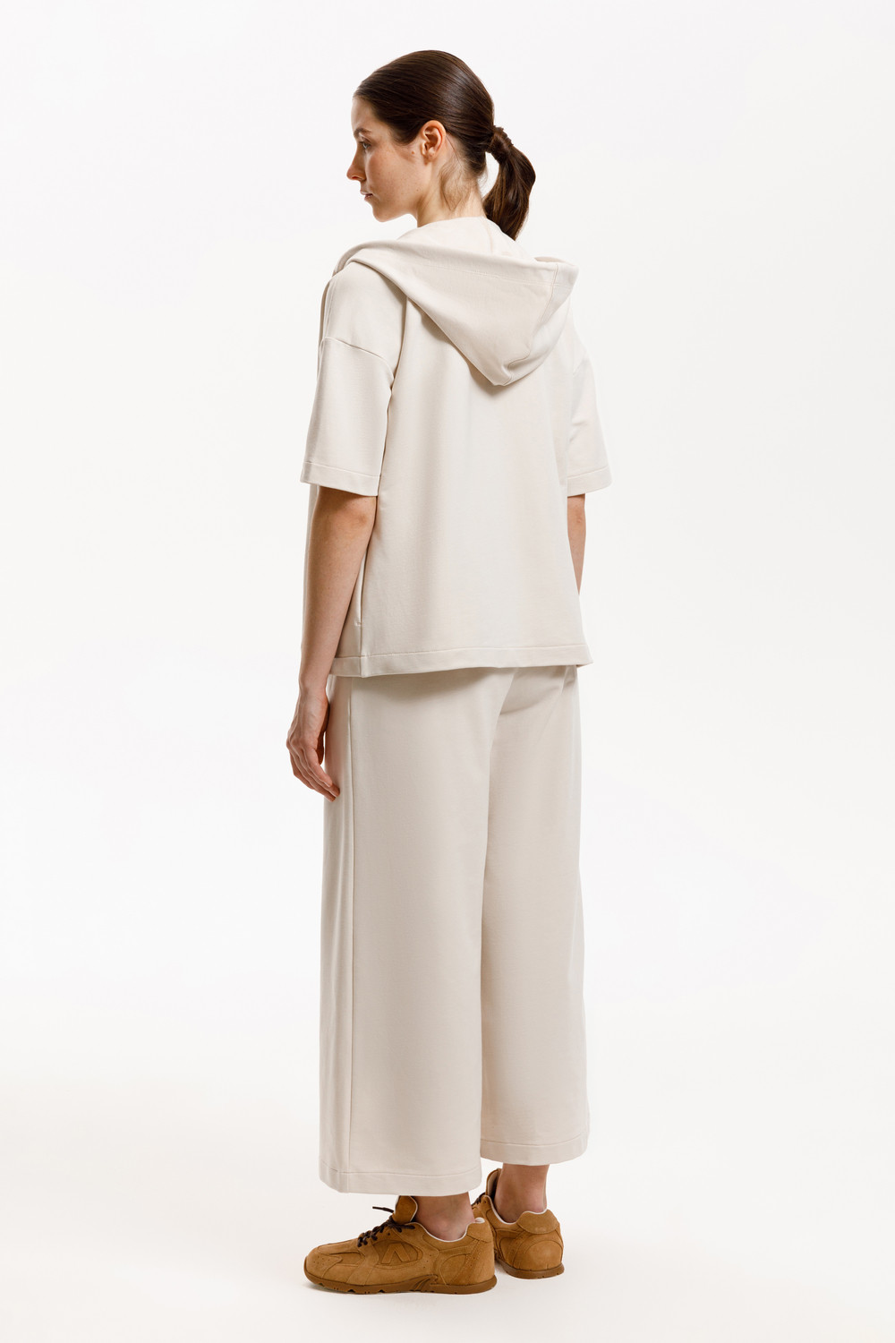 Брюки женские для мам, артикул: ЕВТ 4137, цвет: светло-бежевый, фото 5