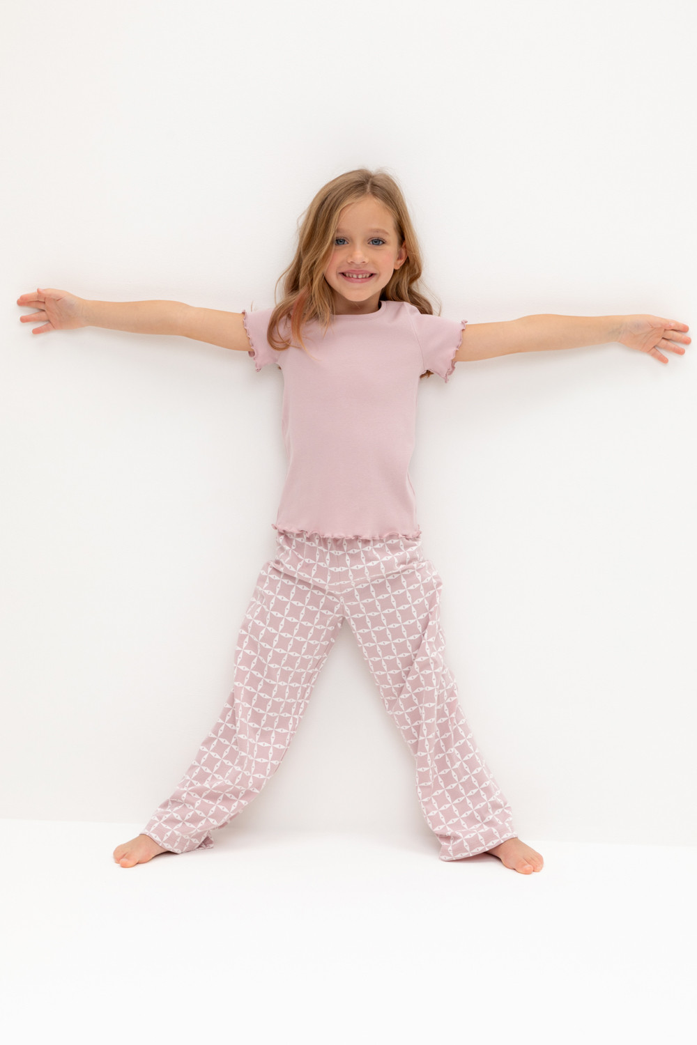 Пижама для девочки, артикул: К 1636, цвет: розовый, фото 5