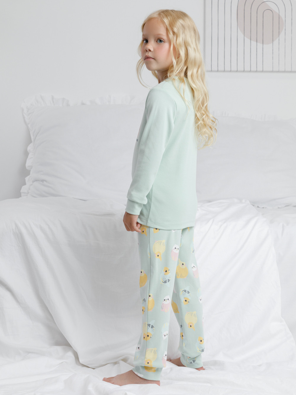 Пижама для девочки, артикул: К 1541, цвет: голубой, фото 5