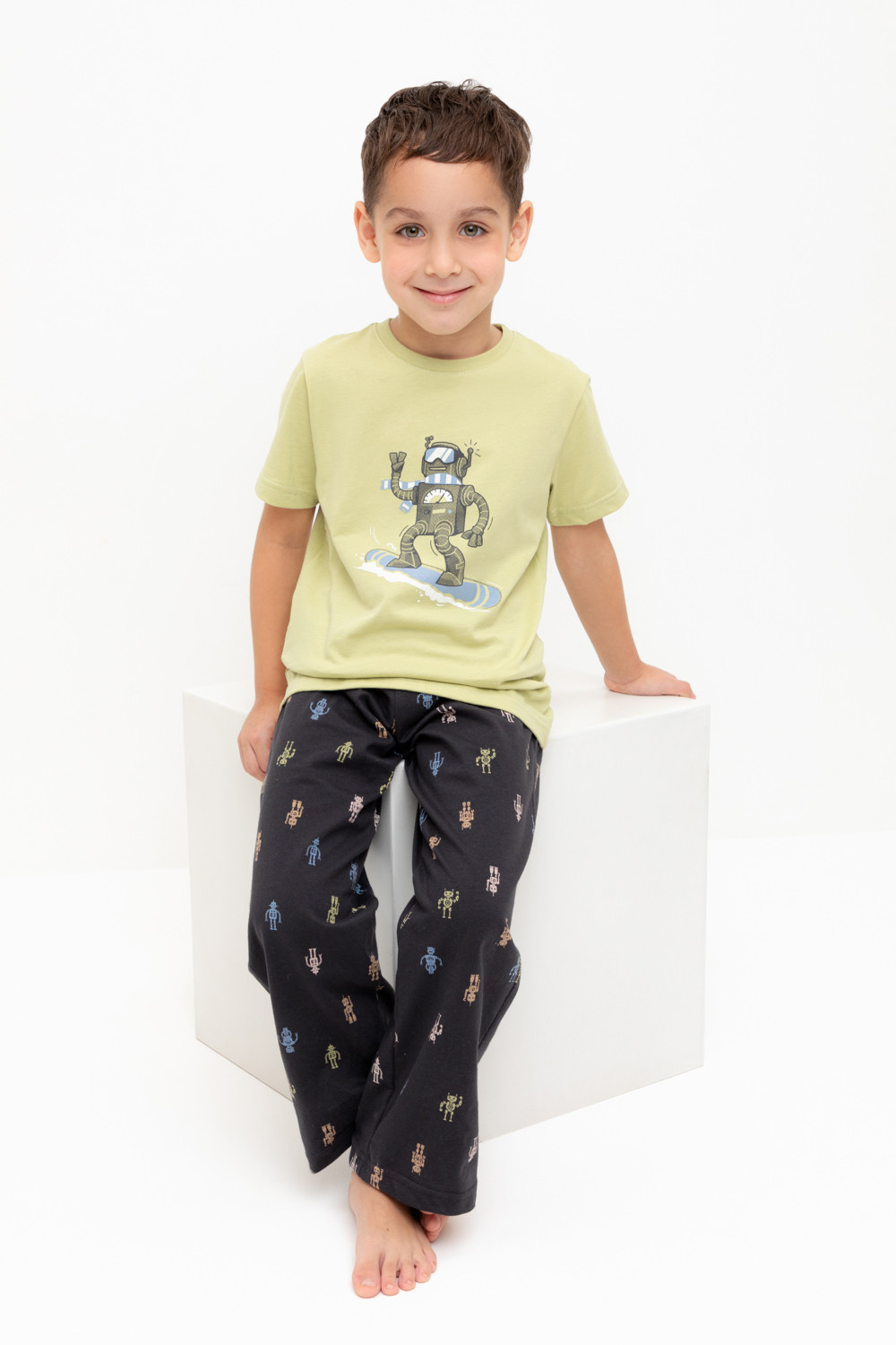 Пижама для мальчика, артикул: К 1599, цвет: зеленый, фото 5