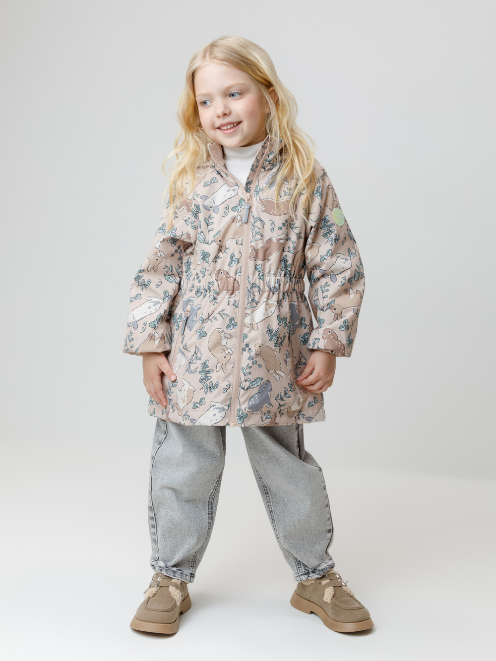 Куртка для девочки, артикул: ВК 32118/н/7 УЗГ, цвет: бежевый, фото 5