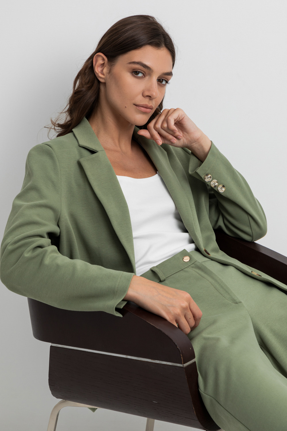 Жакеты, куртки женские для мам, артикул: ЕВТ 3218, цвет: хаки, фото 5