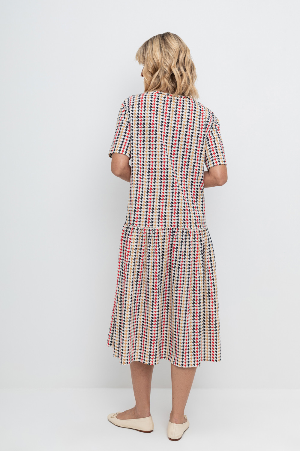 Платья женские для мам, артикул: ЕВТ 5041, цвет: светло-бежевый, фото 5