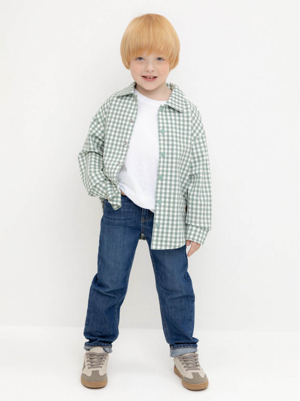 Рубашки для мальчика, артикул: КР 302567, цвет: зеленый, фото 5
