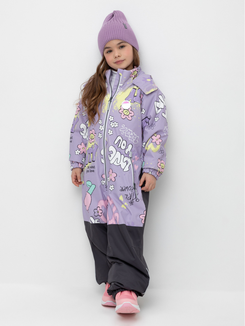 Комбинезоны утепленные для девочки, артикул: ВК 60110/н/4 УЗГ, цвет: фиолетовый, фото 5