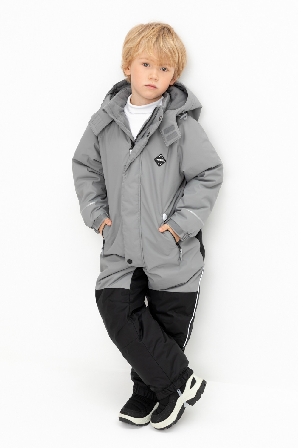 Комбинезоны утепленные для мальчика, артикул: ВК 60122/4 ГР, цвет: серый, фото 5