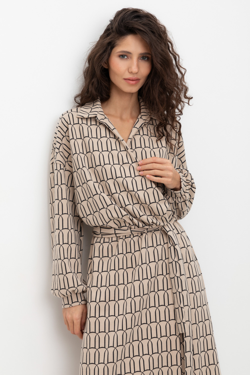 Платья женские для мам, артикул: ЕВТ 5060, цвет: бежевый, фото 5