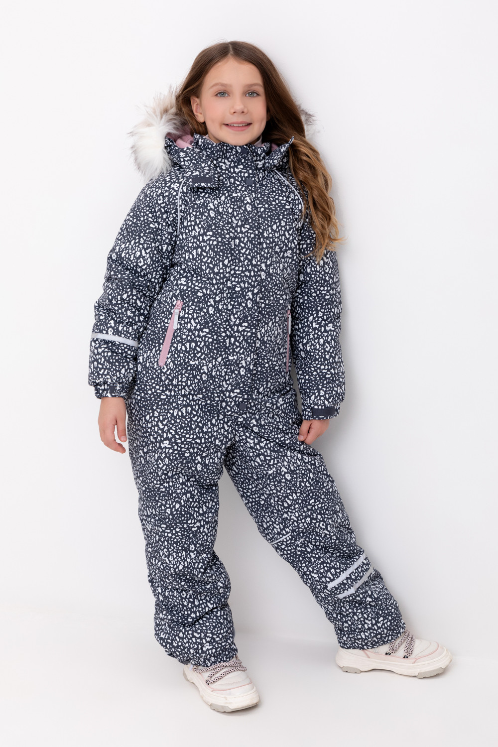 Комбинезоны утепленные для девочки, артикул: ВК 60098/н/6 ГР, цвет: серый, фото 5