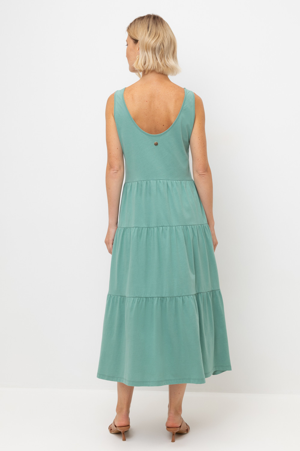 Сарафаны женские для мам, артикул: ЕВТ 5033, цвет: зеленый, фото 5