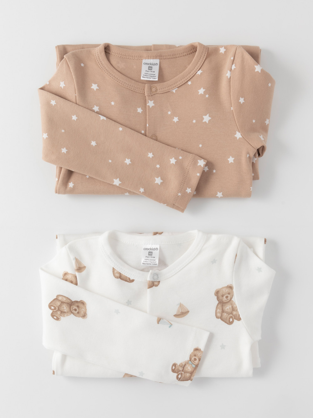 Комбинезон для новорожденных, артикул: К 6535-2уп, цвет: бежевый, фото 5