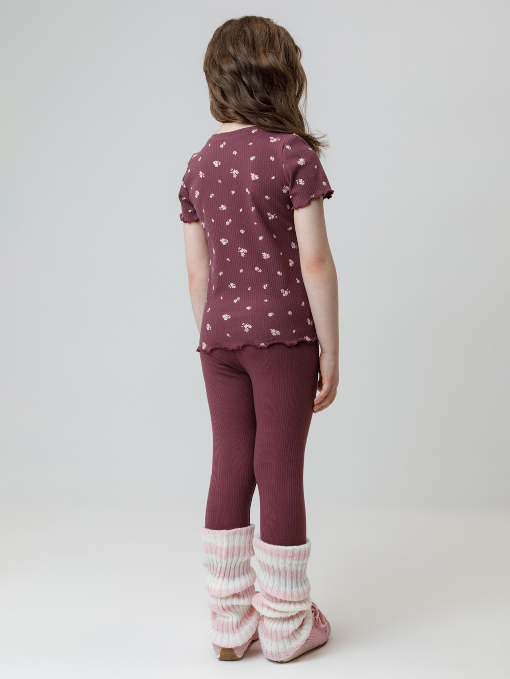 Лосины для девочки, артикул: КР 400873, цвет: бордовый, фото 5