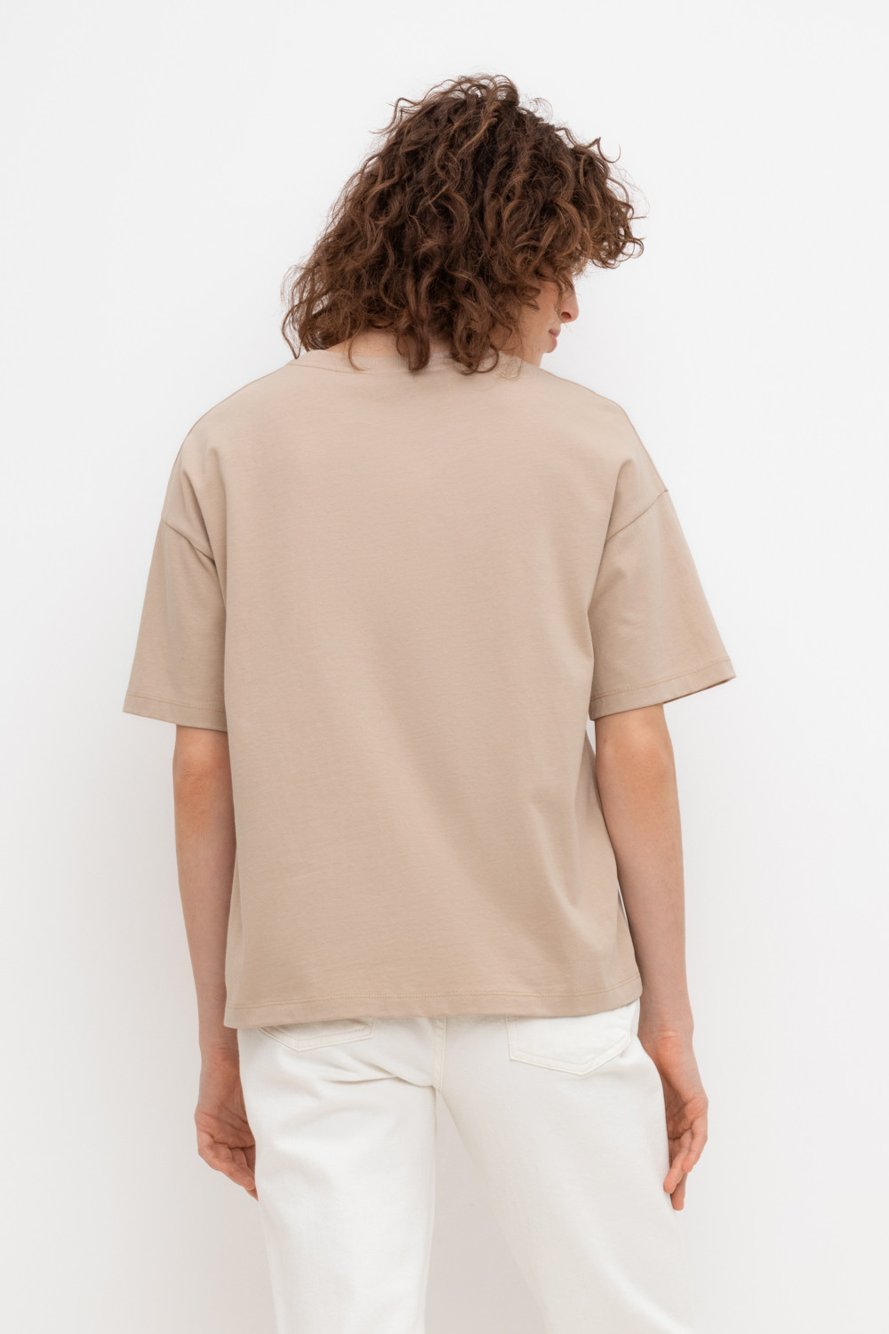 Футболки женские для мам, артикул: ЕВТ 3189, цвет: бежевый, фото 5