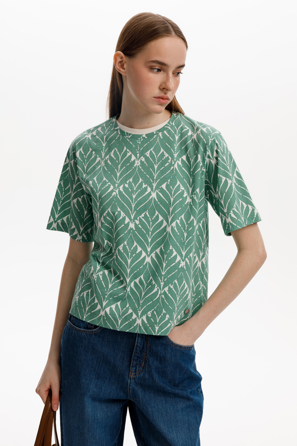 Футболки женские для мам, артикул: ЕВТ 3315, цвет: зеленый, фото 5