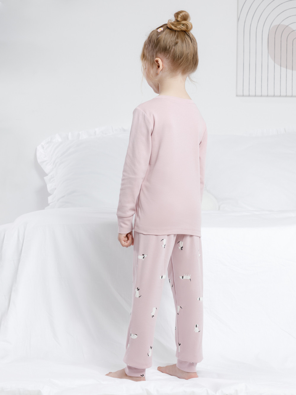 Пижама для девочки, артикул: К 1541, цвет: розовый, фото 5