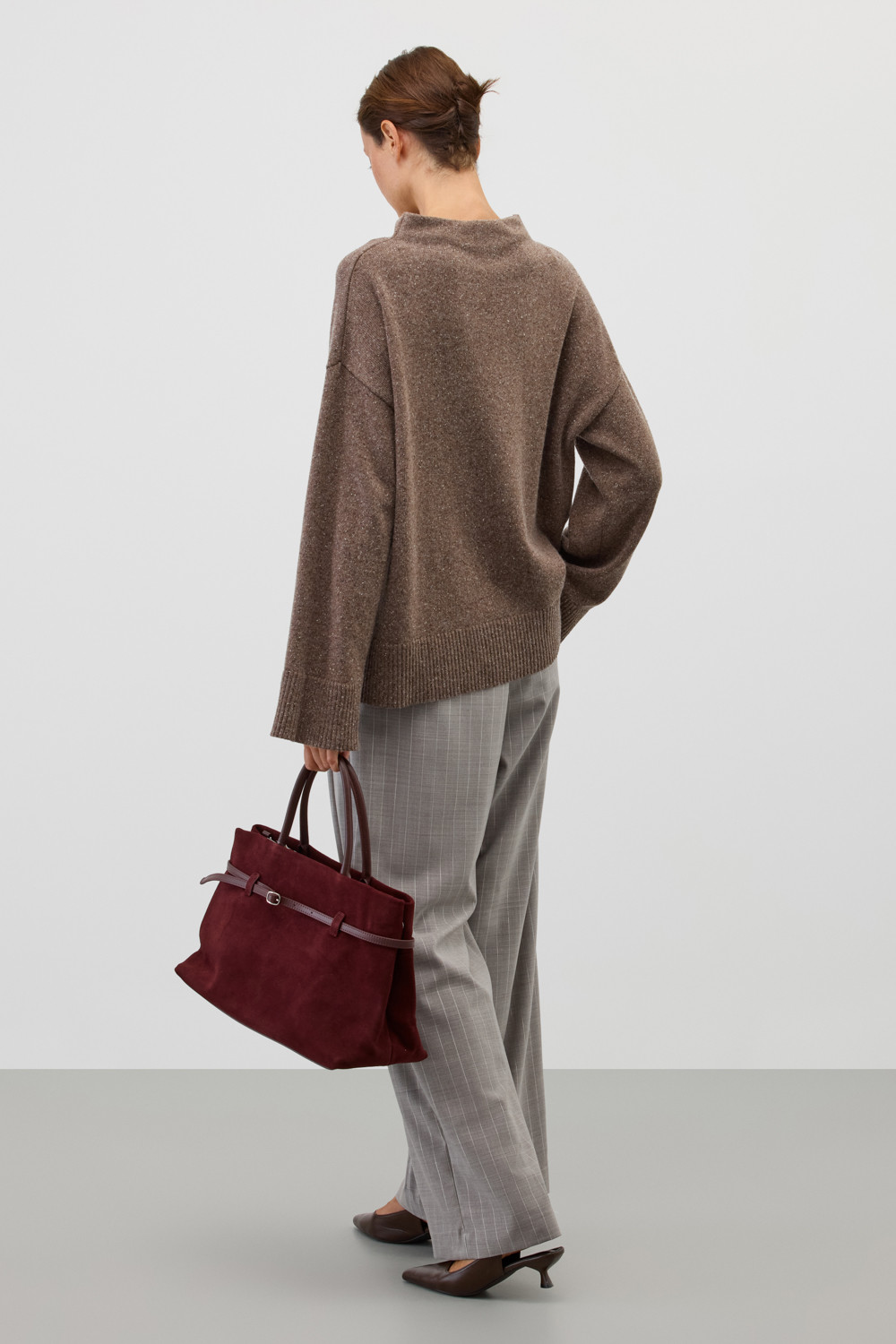 Джемперы женские для мам, артикул: ЕВ 30245/ш, цвет: коричневый, фото 5