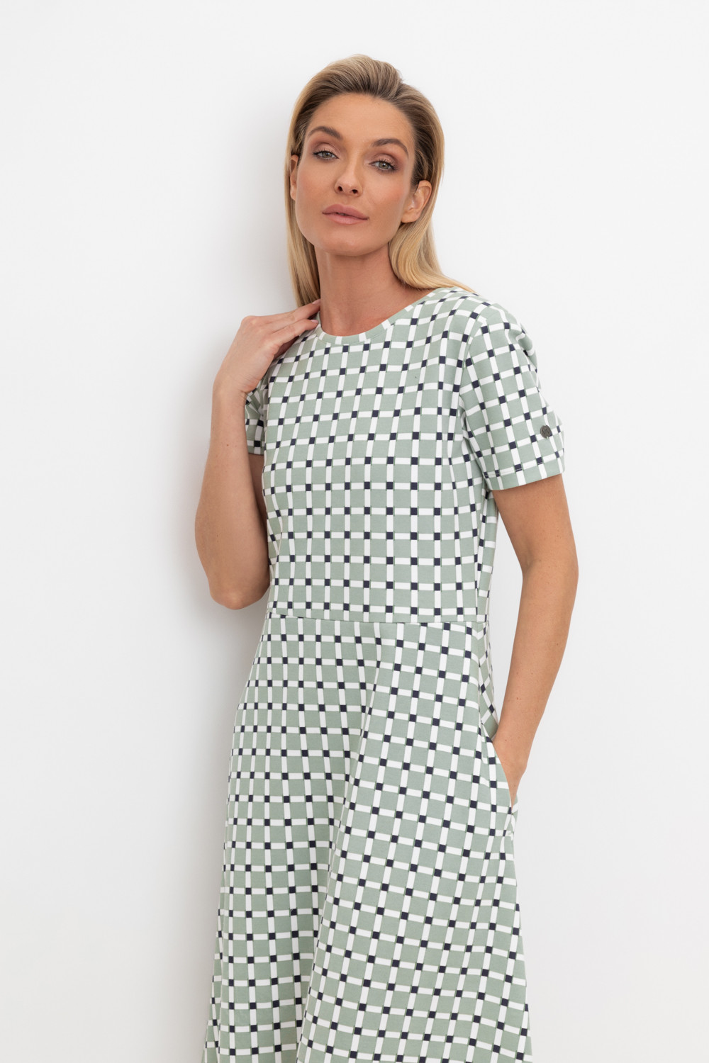 Платья женские для мам, артикул: ЕВТ 5044, цвет: хаки, фото 5