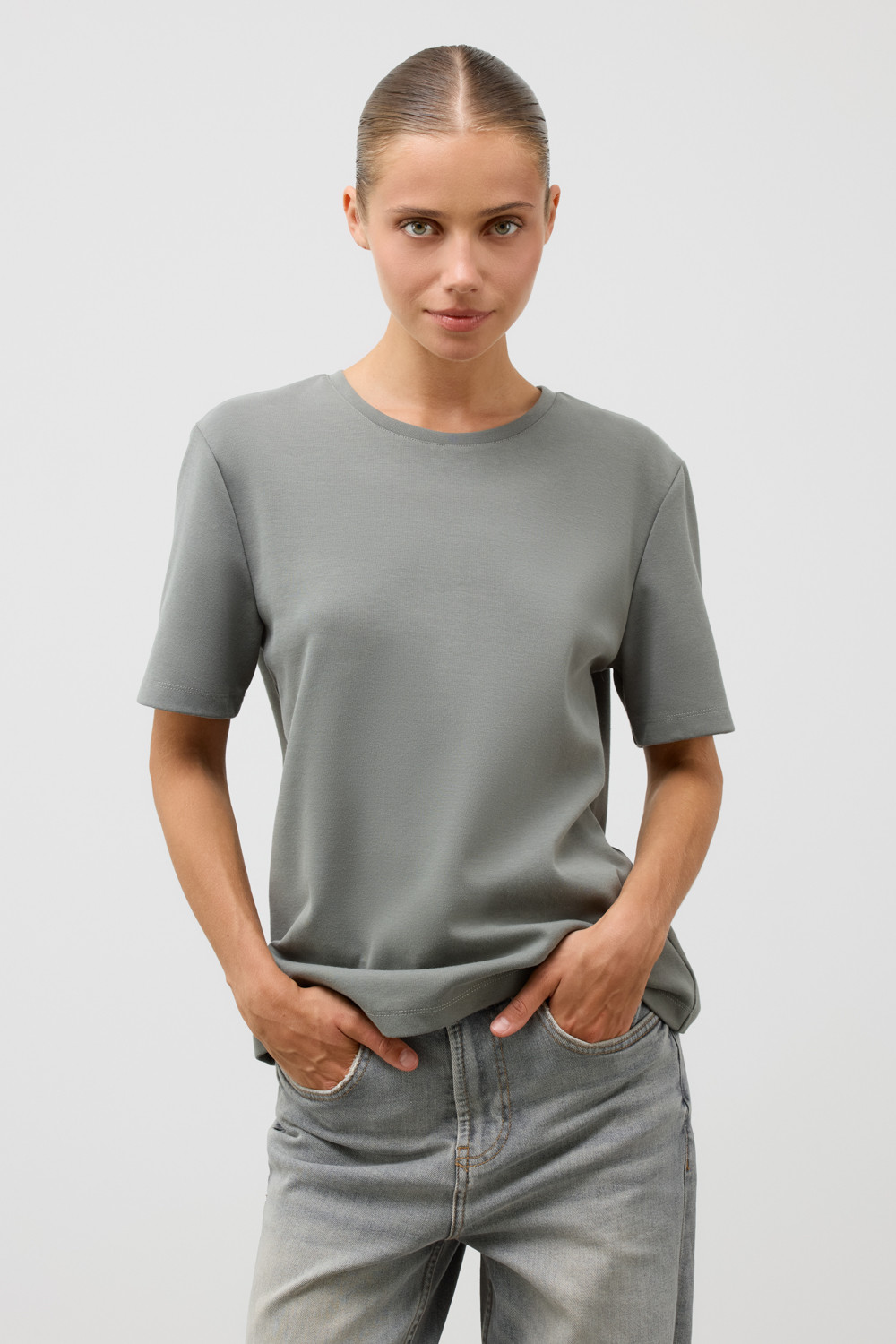 Футболки женские для мам, артикул: ЕВТ 3283, цвет: зеленый, фото 5