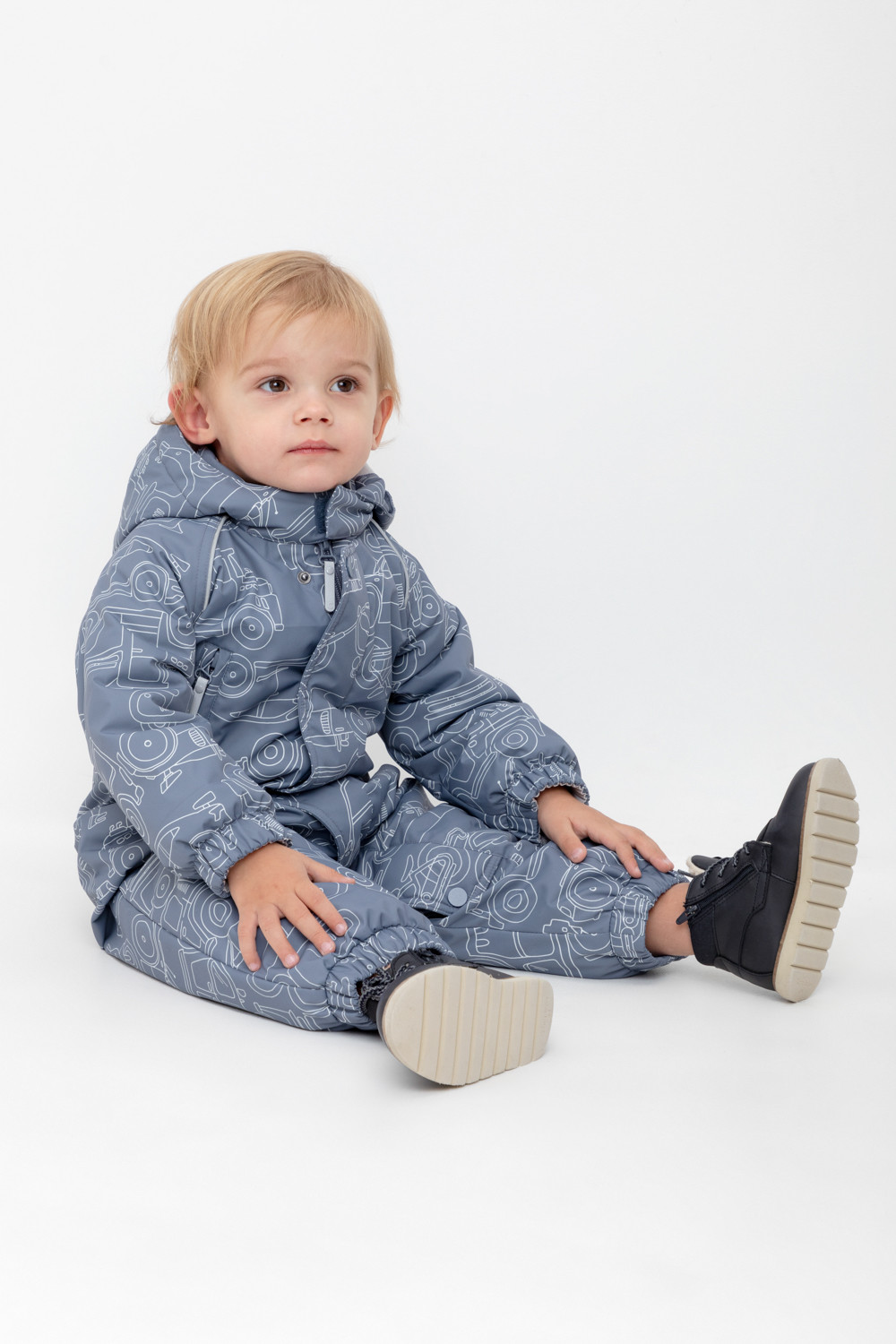 Комбинезоны утепленные для мальчика, артикул: ВК 60085/н/38 Ал, цвет: темно-серый, фото 5