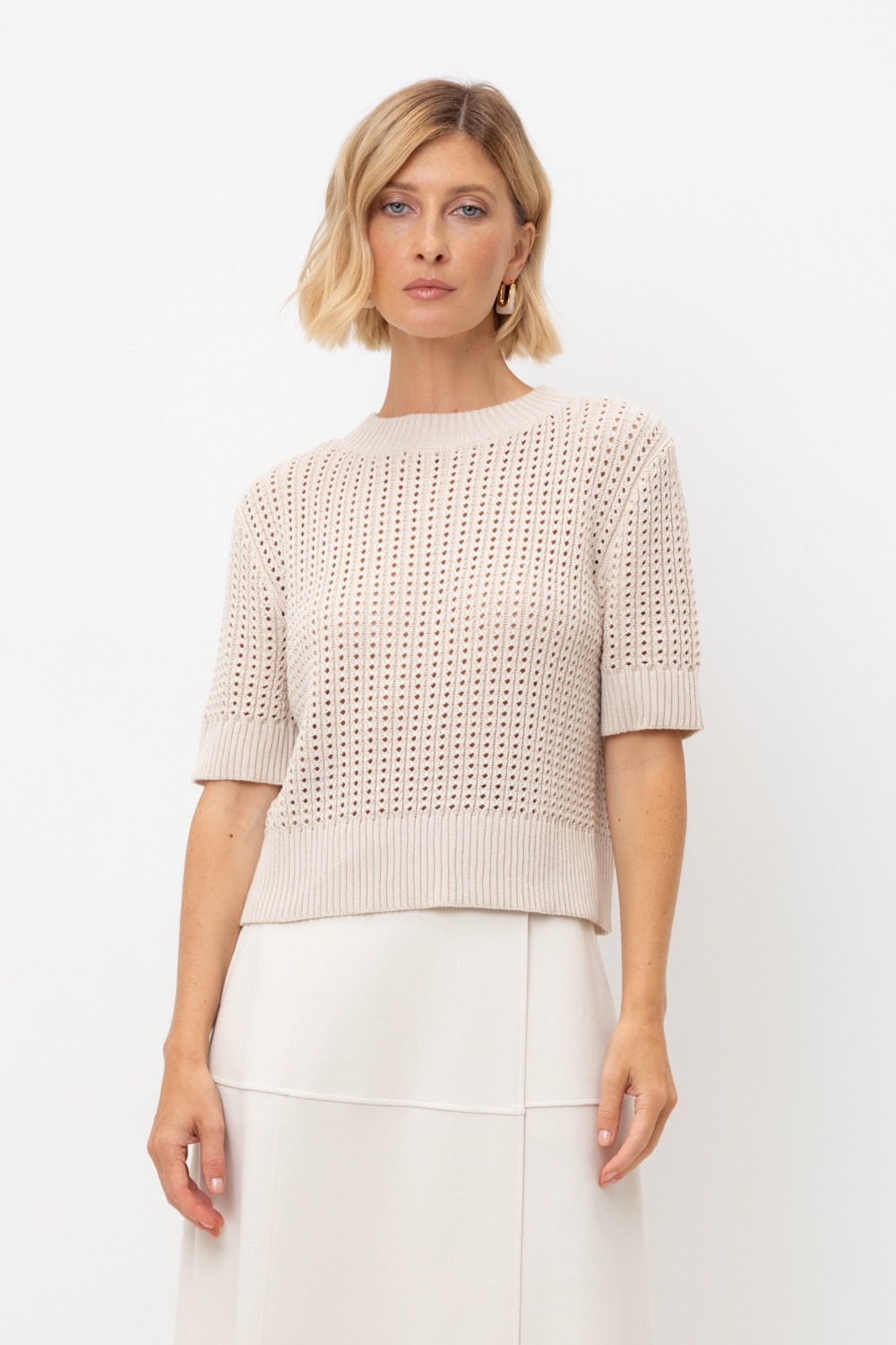 Джемперы женские для мам, артикул: ЕВ 30220, цвет: светло-бежевый, фото 5