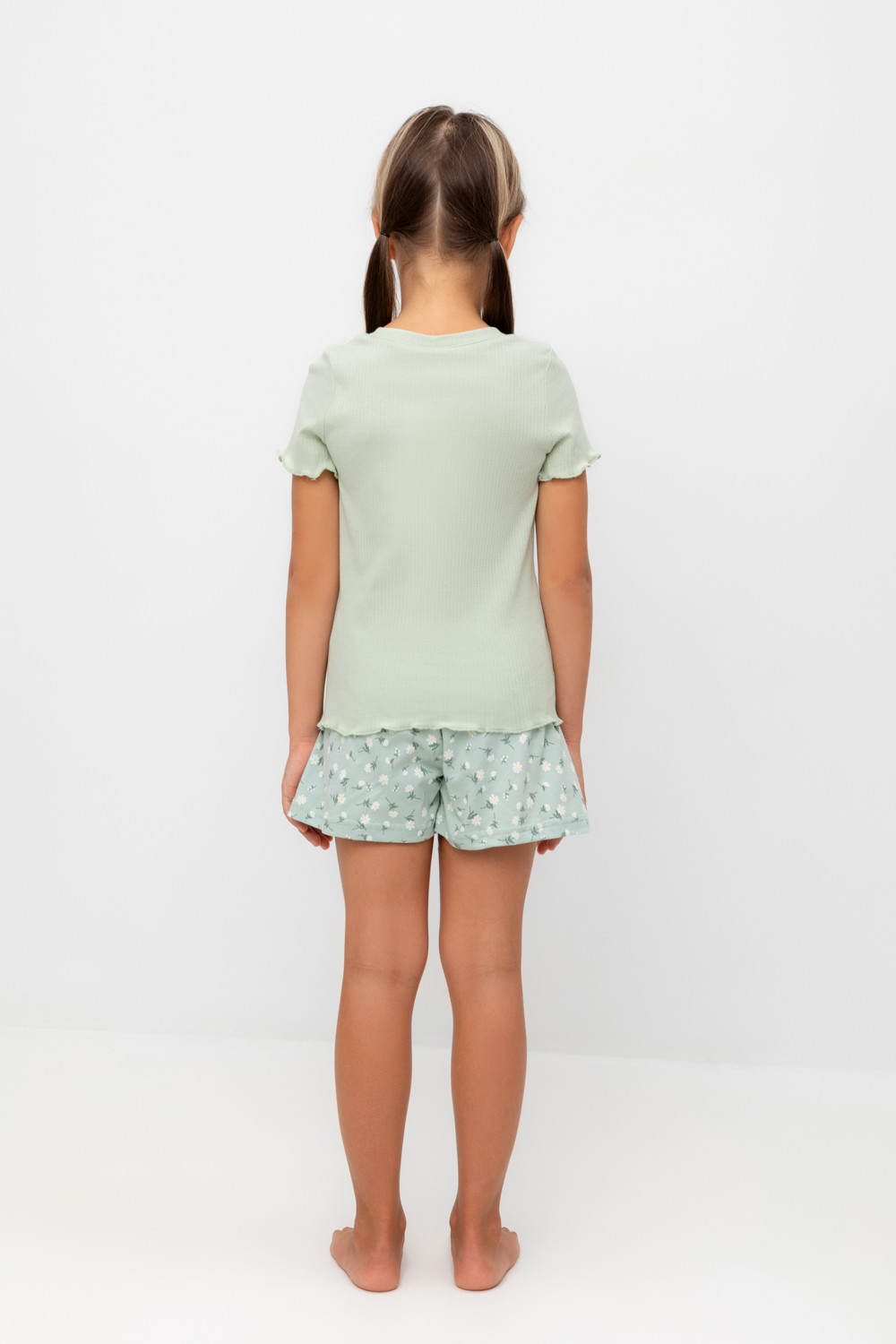 Пижама для девочки, артикул: К 1596, цвет: голубой, фото 5