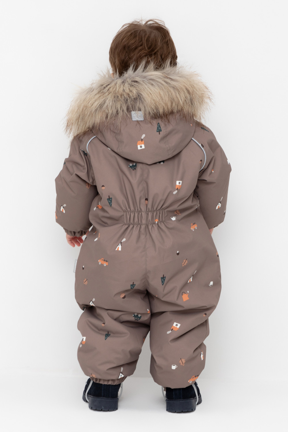 Комбинезоны утепленные для мальчика, артикул: ВК 60116/н/8 ГР, цвет: коричневый, фото 5