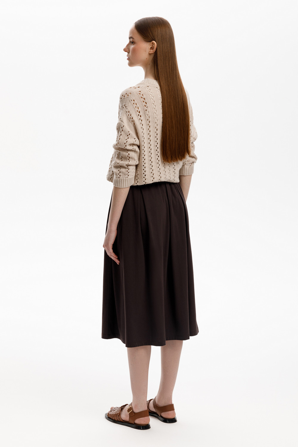 Юбки женские для мам, артикул: ЕВТ 7022, цвет: черный3, фото 5