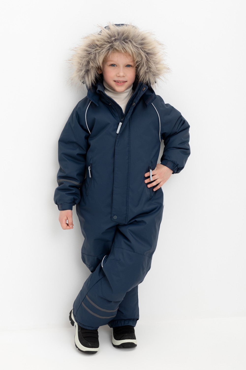 Комбинезоны утепленные для мальчика, артикул: ВК 60102/7 ГР (122-158), цвет: темно-синий, фото 5