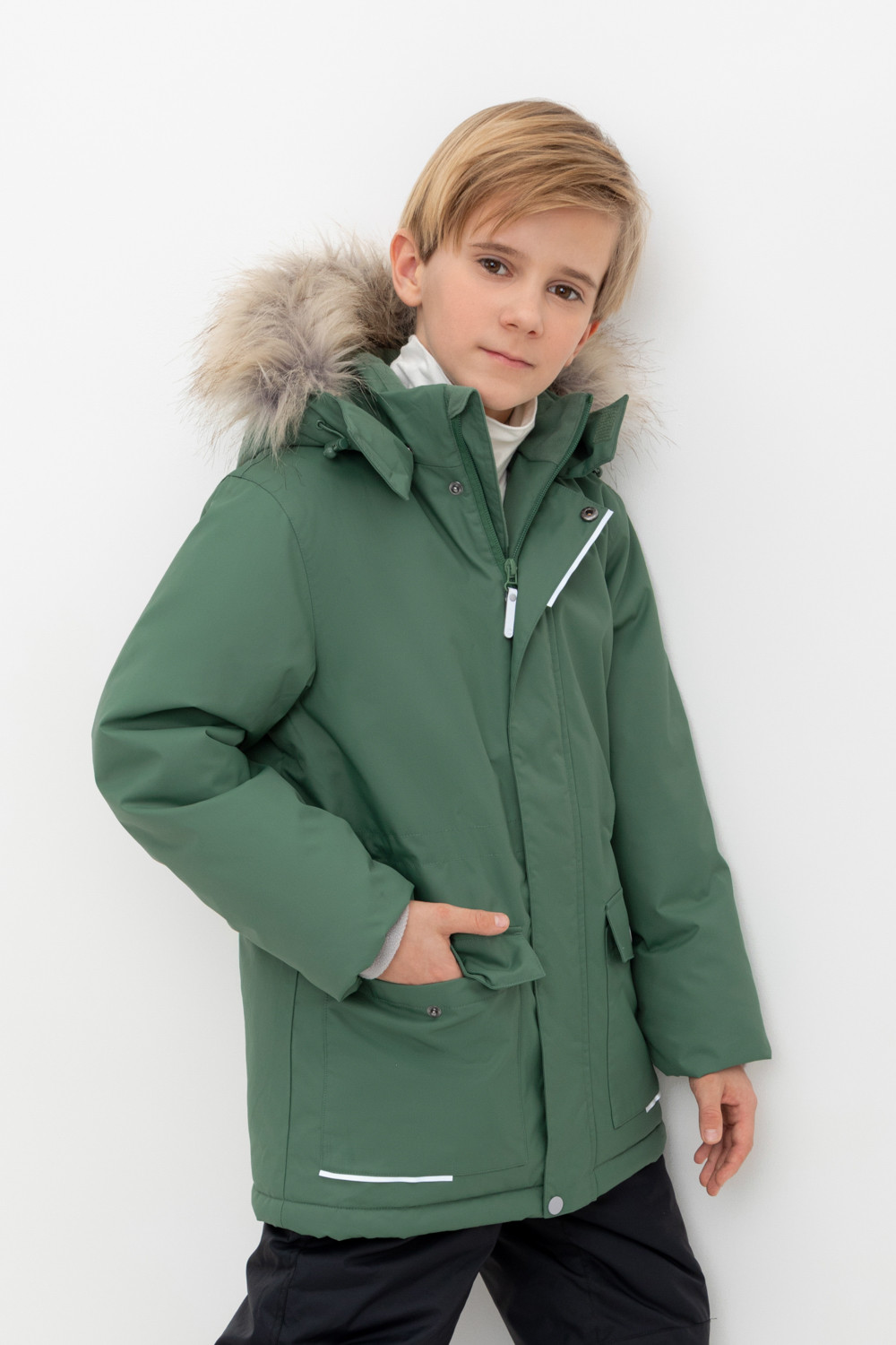 Куртки для мальчика, артикул: ВК 36103/1 ГР ( 98-122), цвет: зеленый, фото 5