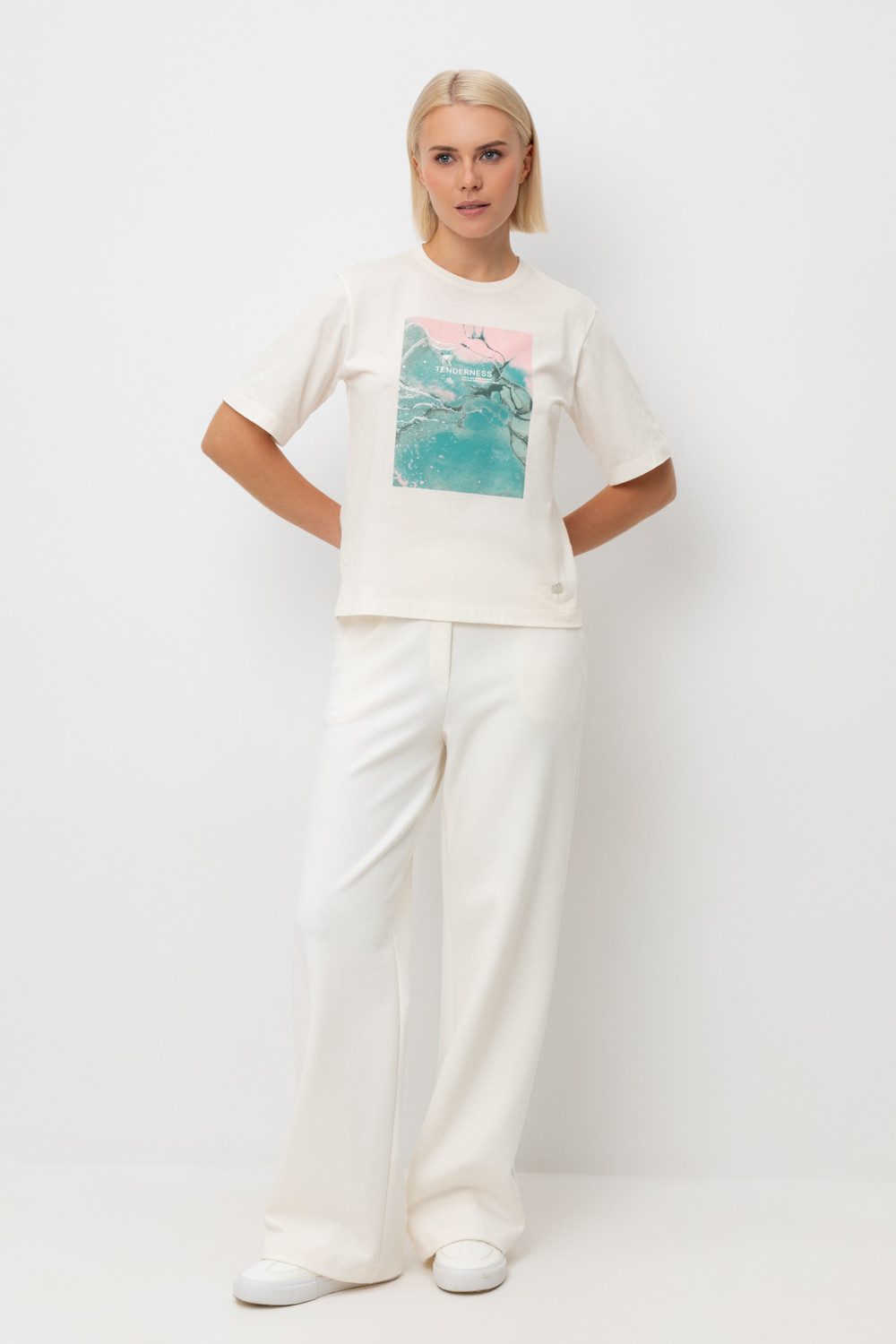 Брюки женские для мам, артикул: ЕВТ 4144, цвет: бежевый, фото 5