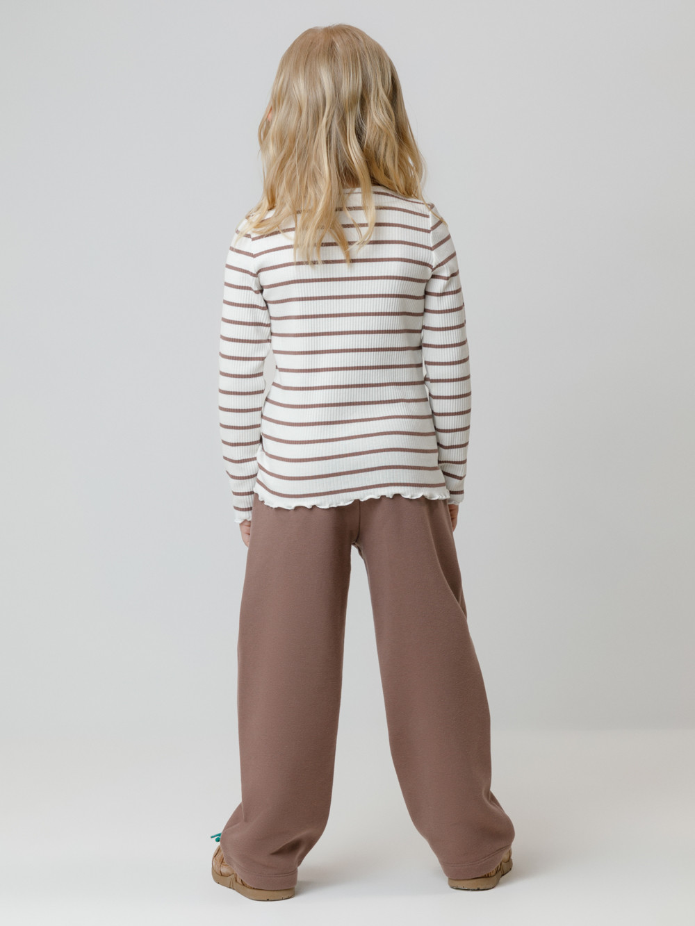 Брюки для девочки, артикул: КР 400847, цвет: кофейный, фото 5