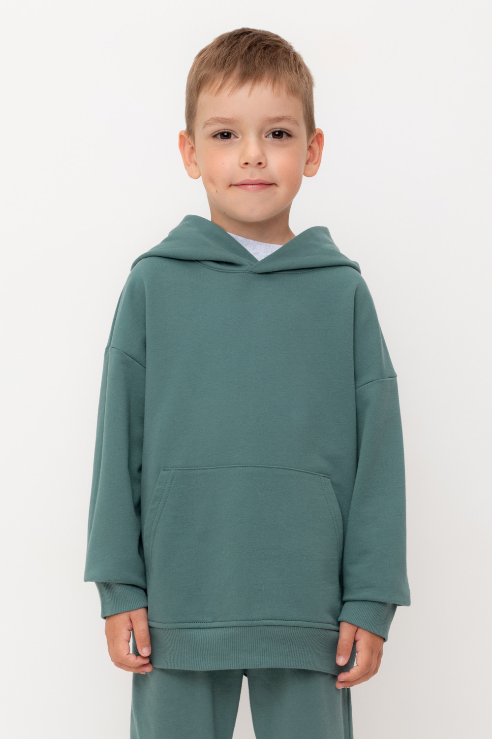 Худи для мальчика, артикул: КР 302733, цвет: зеленый, фото 5
