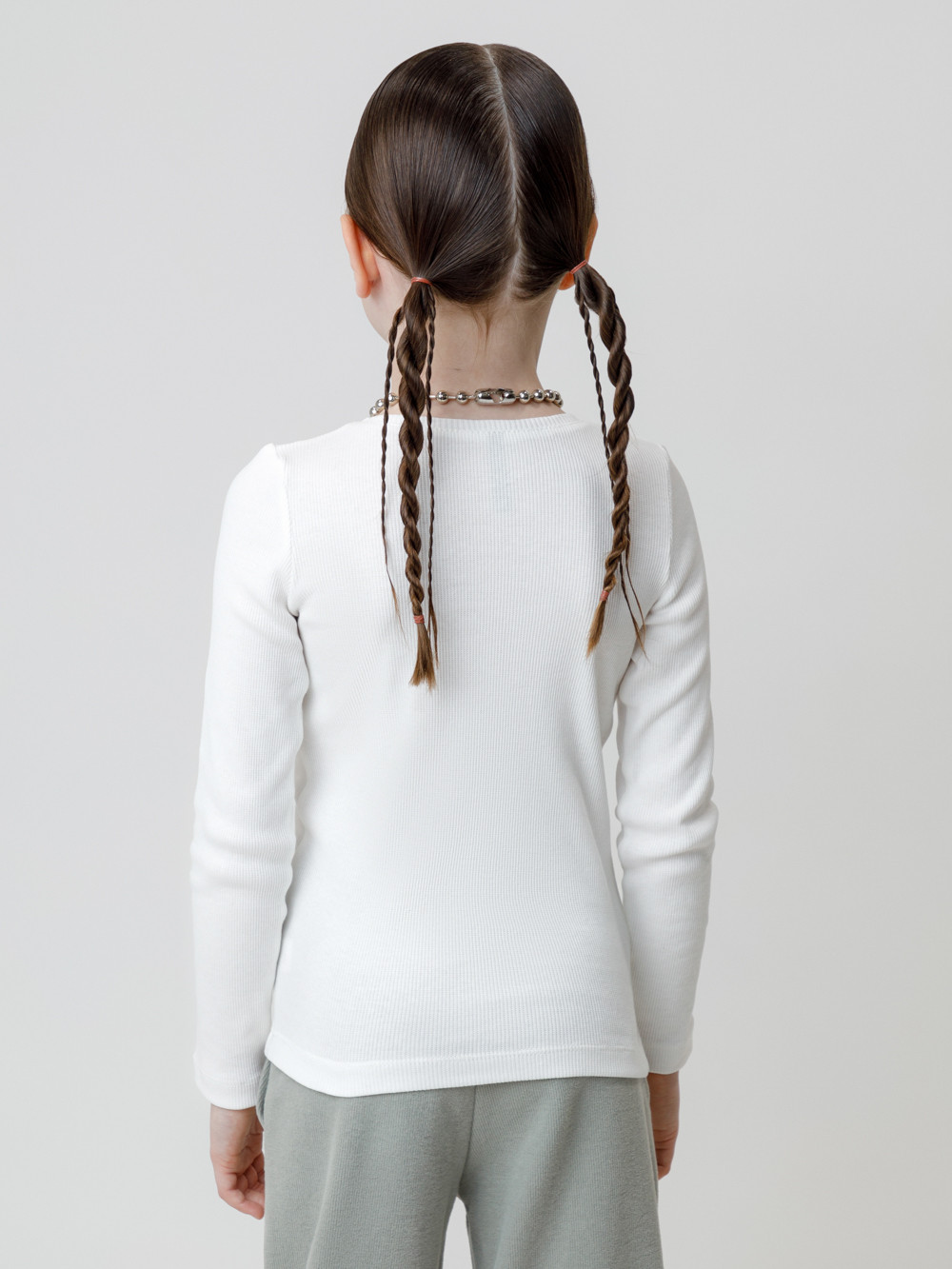 Лонгсливы для девочки, артикул: КР 301911, цвет: сахар, фото 5